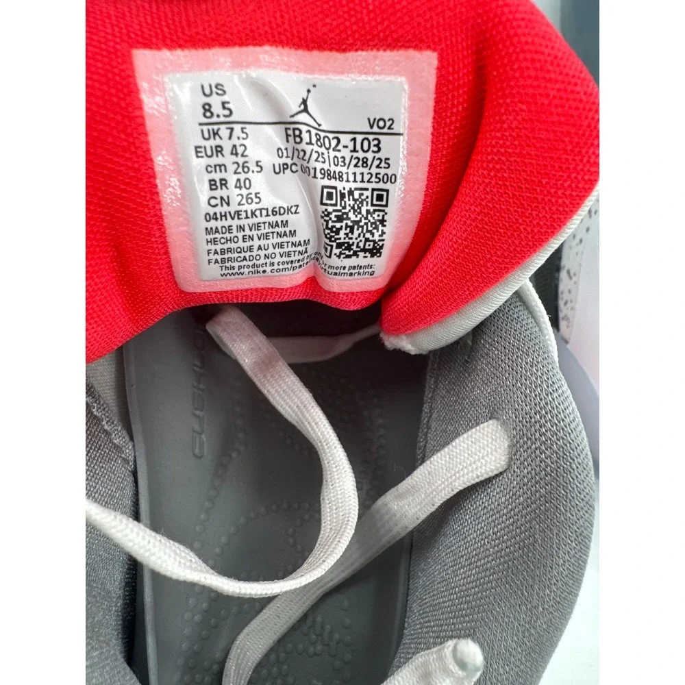 Jordan‎ Zion 3 White Black Bright Crimson Basketball Shoes FB1802-103 Mens 8.5